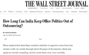 The Wall Street Journal featured article snippet regarding Underwriting work flow